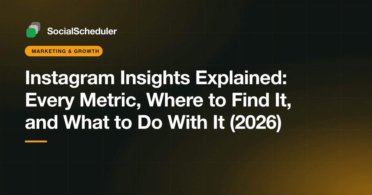 Instagram Insights screen on a phone showing views, reach and accounts engaged for the last 7 days