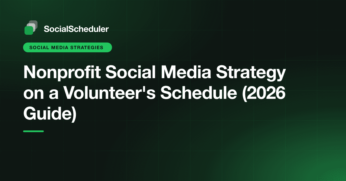 A volunteer at a community food pantry planning a week of social media posts on a laptop