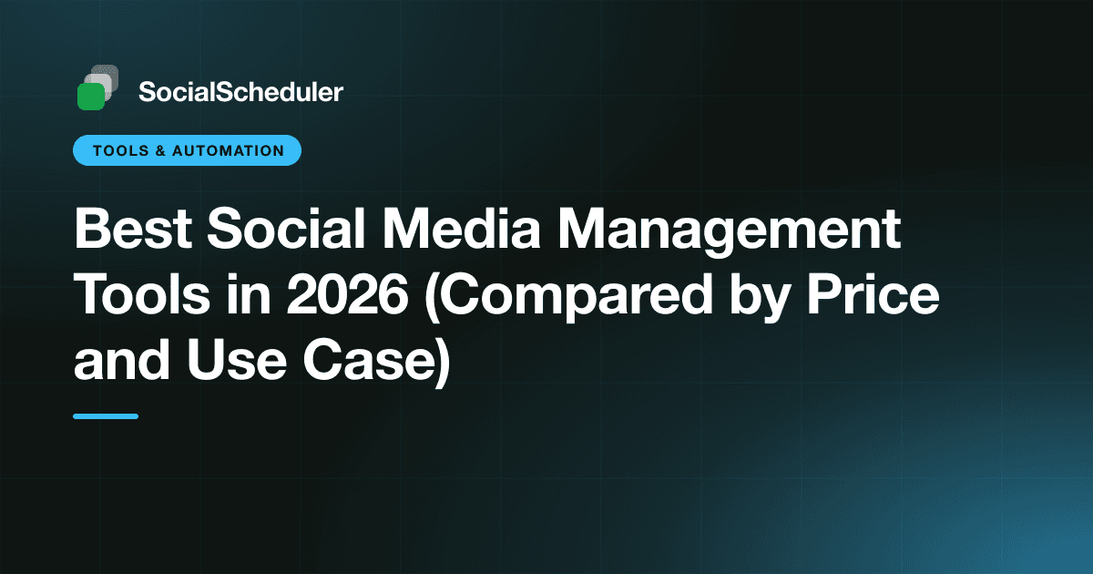 Comparison grid of social media management tools with price, free plan and approval columns